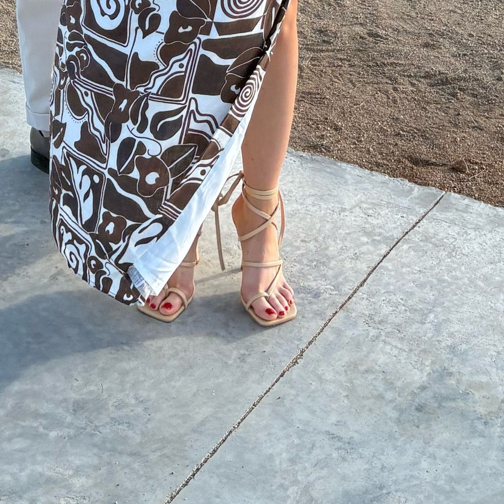 Schultz Beige Strappy Sandals